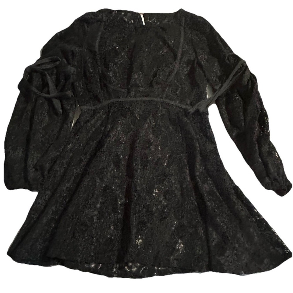 Free People Crochet‎ Black Dress Size Medium